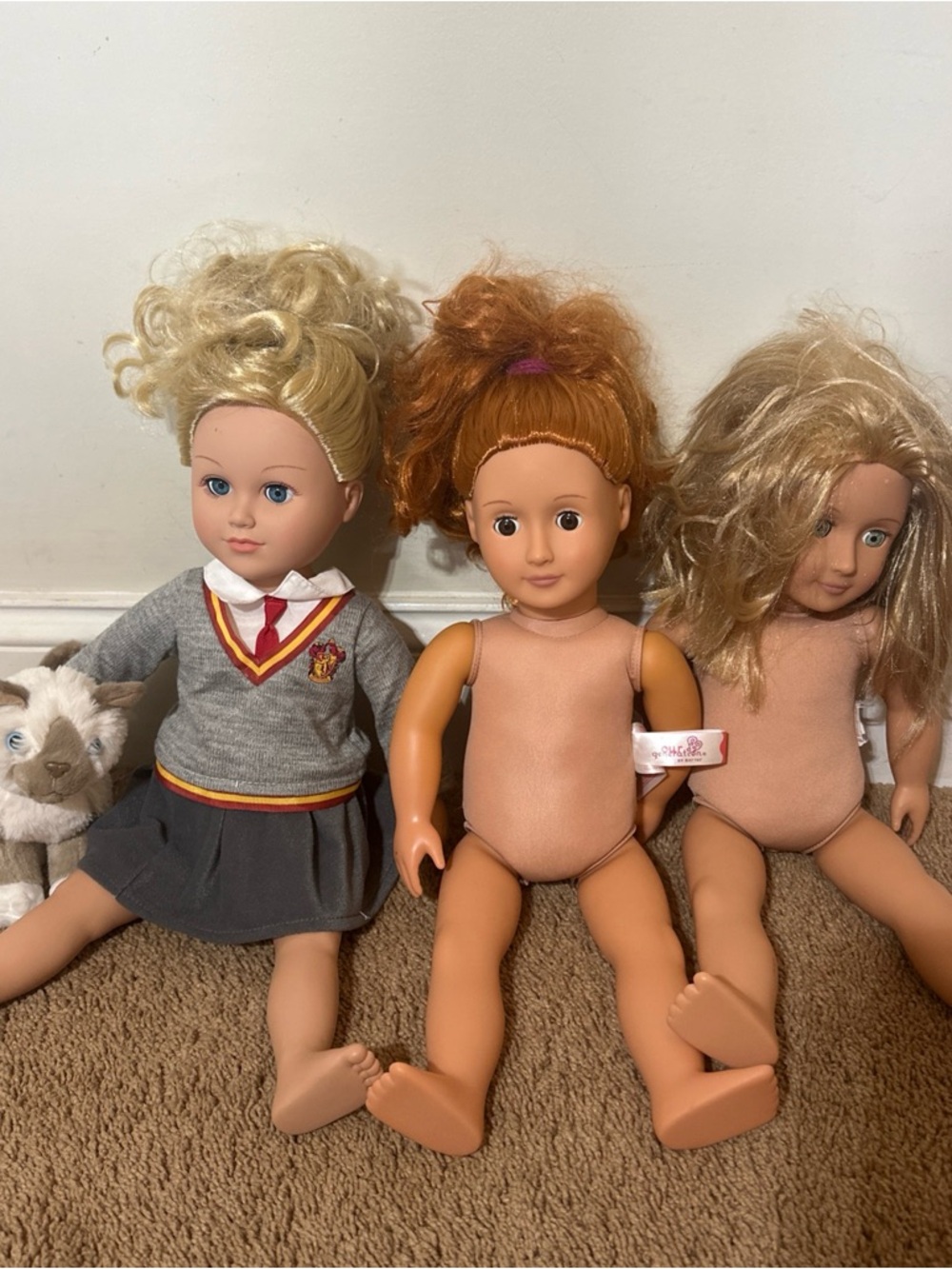 Our Generation Battat My Life 18” Doll Lot With Pet Cat 3 Dolls Harry Potter